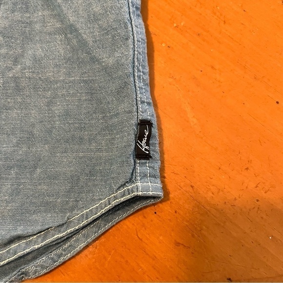 Howe Denim Chambray Western Work Button Down Shirt Sz XL - Picture 7 of 11